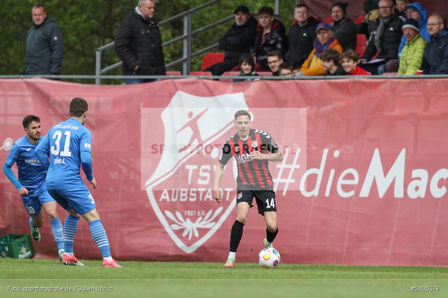 NGN Arena, Aubstadt, 20.04.2024, sport, action, BFV, Fussball, April 2024, 30. Spieltag, Regionalliga Bayern, FVI, AUB, FV Illertissen, TSV Aubstadt - Bild-ID: 2405379