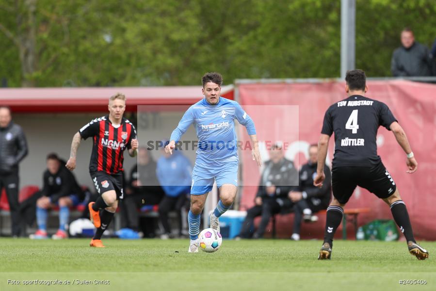 NGN Arena, Aubstadt, 20.04.2024, sport, action, BFV, Fussball, April 2024, 30. Spieltag, Regionalliga Bayern, FVI, AUB, FV Illertissen, TSV Aubstadt - Bild-ID: 2405406