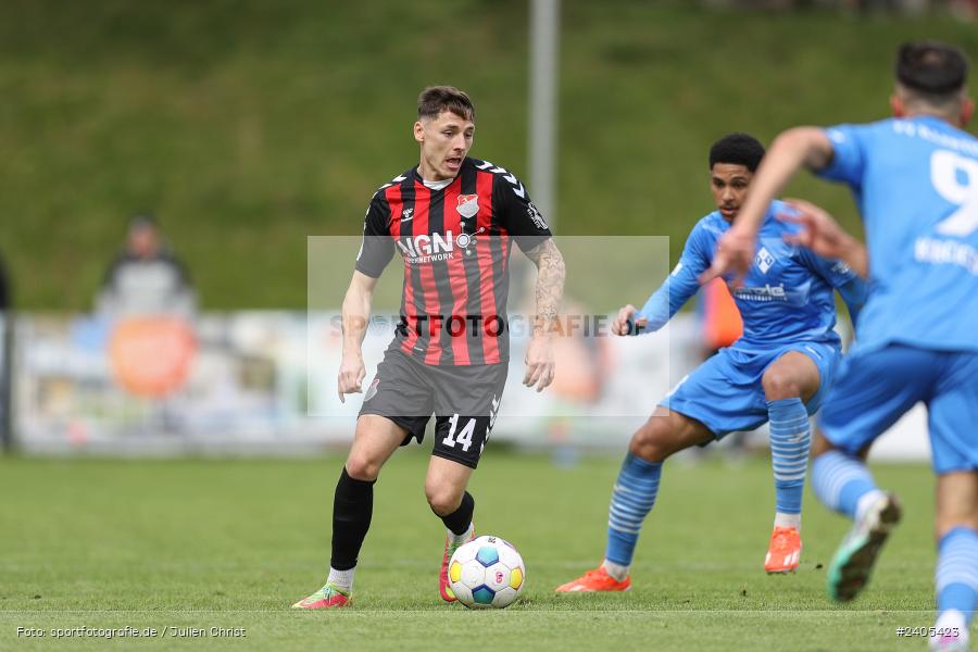 NGN Arena, Aubstadt, 20.04.2024, sport, action, BFV, Fussball, April 2024, 30. Spieltag, Regionalliga Bayern, FVI, AUB, FV Illertissen, TSV Aubstadt - Bild-ID: 2405423