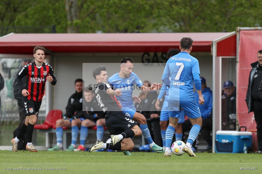 NGN Arena, Aubstadt, 20.04.2024, sport, action, BFV, Fussball, April 2024, 30. Spieltag, Regionalliga Bayern, FVI, AUB, FV Illertissen, TSV Aubstadt - Bild-ID: 2405497