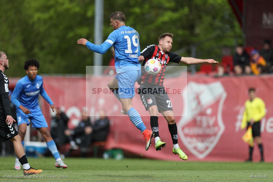 NGN Arena, Aubstadt, 20.04.2024, sport, action, BFV, Fussball, April 2024, 30. Spieltag, Regionalliga Bayern, FVI, AUB, FV Illertissen, TSV Aubstadt - Bild-ID: 2405542