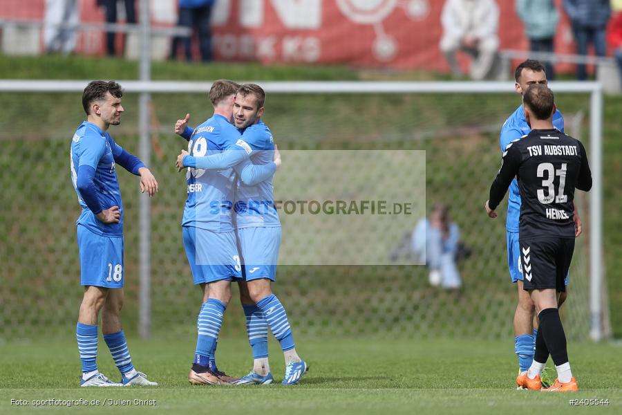 NGN Arena, Aubstadt, 20.04.2024, sport, action, BFV, Fussball, April 2024, 30. Spieltag, Regionalliga Bayern, FVI, AUB, FV Illertissen, TSV Aubstadt - Bild-ID: 2405544