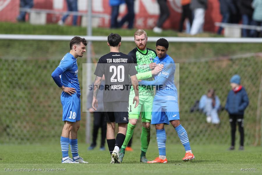 NGN Arena, Aubstadt, 20.04.2024, sport, action, BFV, Fussball, April 2024, 30. Spieltag, Regionalliga Bayern, FVI, AUB, FV Illertissen, TSV Aubstadt - Bild-ID: 2405551