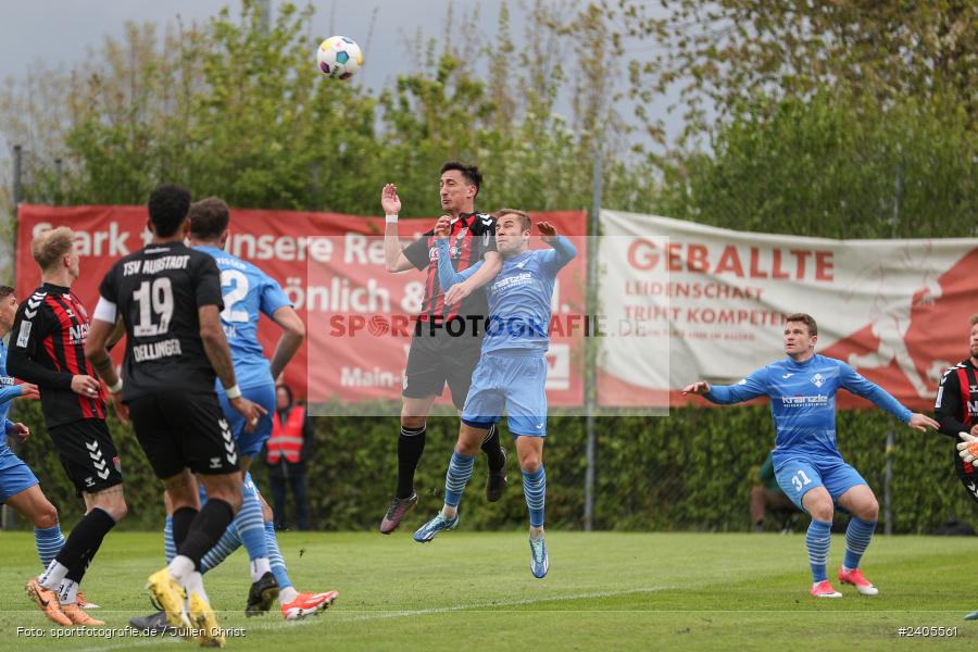 NGN Arena, Aubstadt, 20.04.2024, sport, action, BFV, Fussball, April 2024, 30. Spieltag, Regionalliga Bayern, FVI, AUB, FV Illertissen, TSV Aubstadt - Bild-ID: 2405561