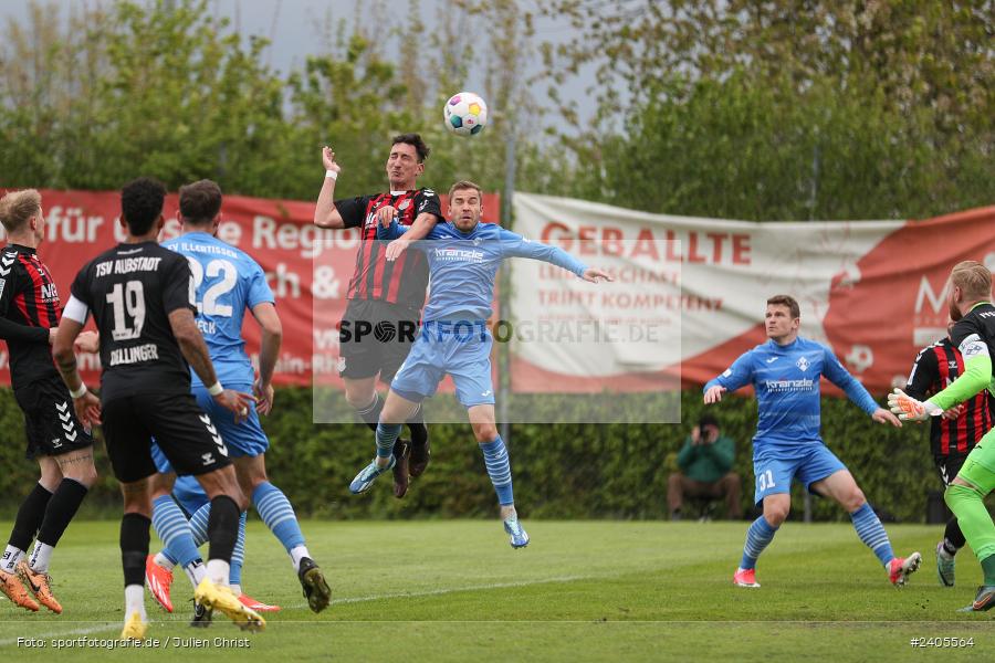 NGN Arena, Aubstadt, 20.04.2024, sport, action, BFV, Fussball, April 2024, 30. Spieltag, Regionalliga Bayern, FVI, AUB, FV Illertissen, TSV Aubstadt - Bild-ID: 2405564