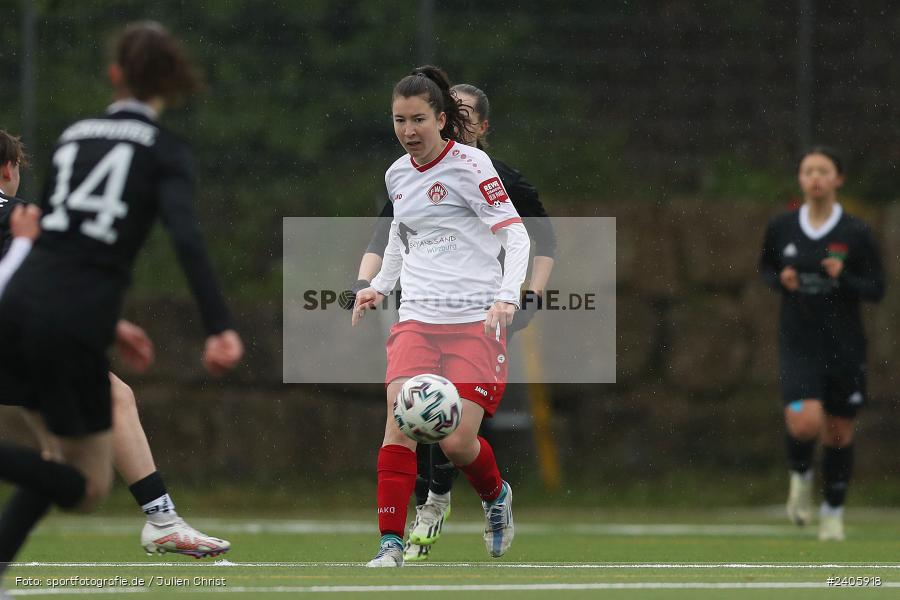 Sportpark Heuchelhof, Würzburg, 21.04.2024, sport, action, BFV, Fussball, April 2024, 16. Spieltag, Frauen Landesliga Nord, FCS, FWK, FC Schweinfurt 05, FC Würzburger Kickers II - Bild-ID: 2405918 Sportpark Heuchelhof, Würzburg, 21.04.2024, sport, action, BFV, Fussball, April 2024, 16. Spieltag, Frauen Landesliga Nord, FCS, FWK, FC Schweinfurt 05, FC Würzburger Kickers II - Bild-ID: 2405918