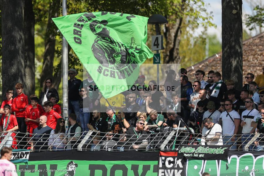 Willy-Sachs-Stadion, Schweinfurt, 27.04.2024, sport, action, BFV, Fussball, April 2024, 31. Spieltag, Regionalliga Bayern, AUB, FCS, TSV Aubstadt, 1. FC Schweinfurt 1905 - Bild-ID: 2406093