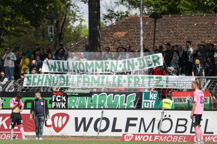 Willy-Sachs-Stadion, Schweinfurt, 27.04.2024, sport, action, BFV, Fussball, April 2024, 31. Spieltag, Regionalliga Bayern, AUB, FCS, TSV Aubstadt, 1. FC Schweinfurt 1905 - Bild-ID: 2406120 Willy-Sachs-Stadion, Schweinfurt, 27.04.2024, sport, action, BFV, Fussball, April 2024, 31. Spieltag, Regionalliga Bayern, AUB, FCS, TSV Aubstadt, 1. FC Schweinfurt 1905 - Bild-ID: 2406120