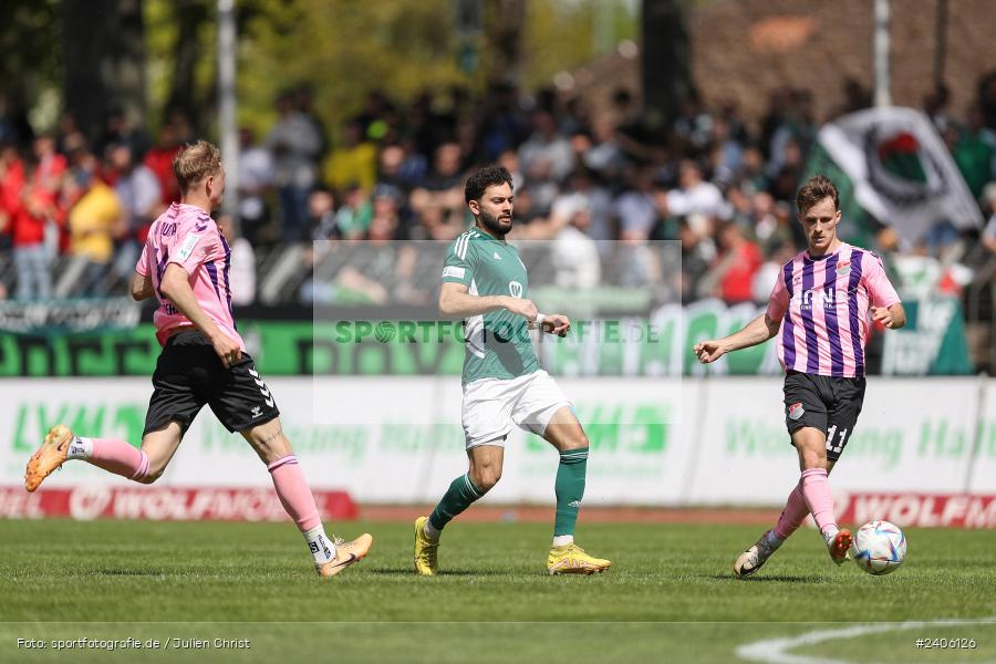 Willy-Sachs-Stadion, Schweinfurt, 27.04.2024, sport, action, BFV, Fussball, April 2024, 31. Spieltag, Regionalliga Bayern, AUB, FCS, TSV Aubstadt, 1. FC Schweinfurt 1905 - Bild-ID: 2406126