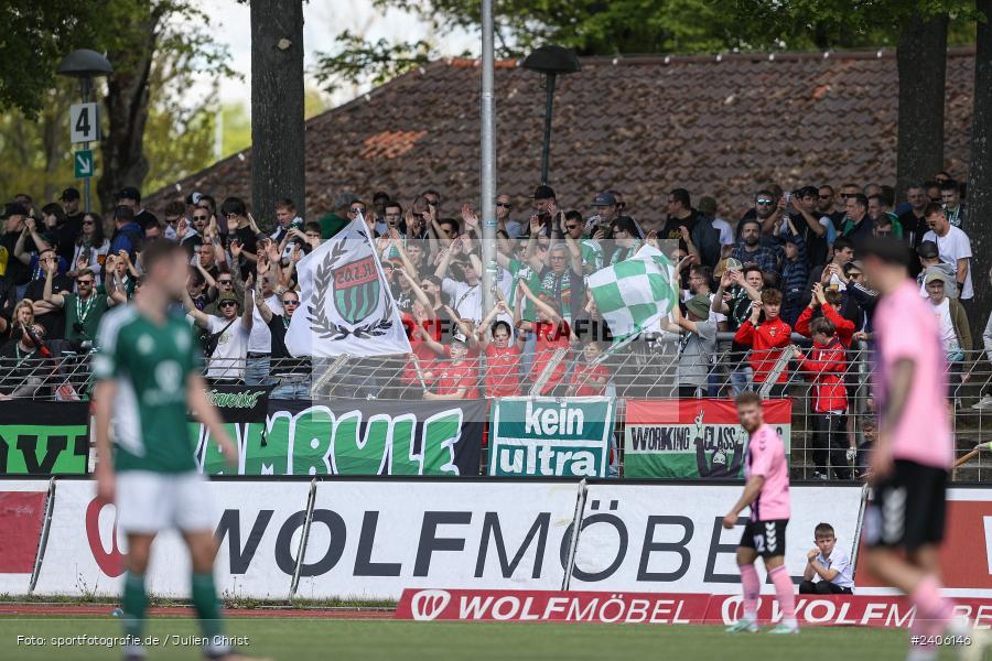 Willy-Sachs-Stadion, Schweinfurt, 27.04.2024, sport, action, BFV, Fussball, April 2024, 31. Spieltag, Regionalliga Bayern, AUB, FCS, TSV Aubstadt, 1. FC Schweinfurt 1905 - Bild-ID: 2406146