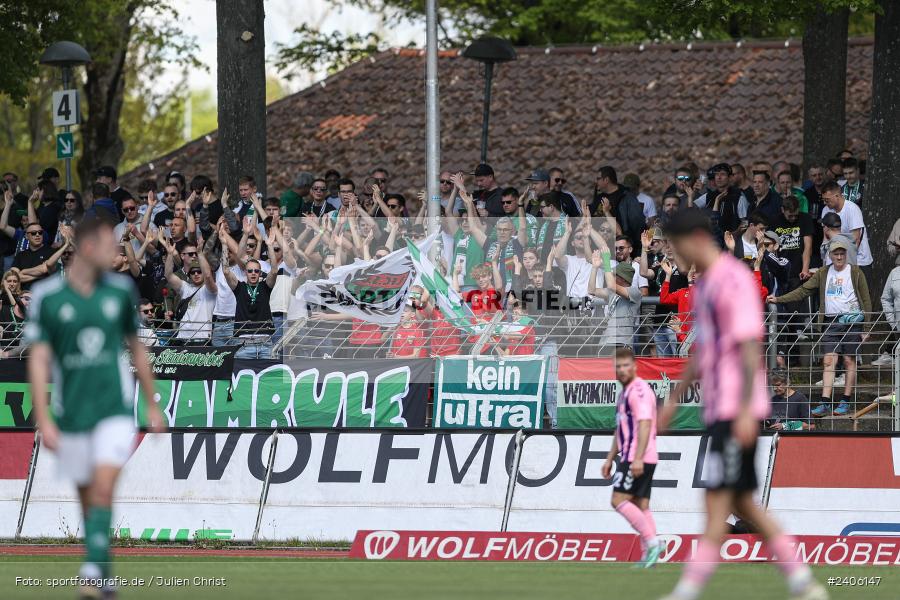 Willy-Sachs-Stadion, Schweinfurt, 27.04.2024, sport, action, BFV, Fussball, April 2024, 31. Spieltag, Regionalliga Bayern, AUB, FCS, TSV Aubstadt, 1. FC Schweinfurt 1905 - Bild-ID: 2406147