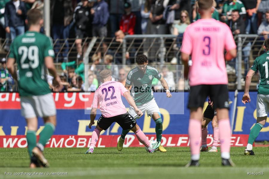 Willy-Sachs-Stadion, Schweinfurt, 27.04.2024, sport, action, BFV, Fussball, April 2024, 31. Spieltag, Regionalliga Bayern, AUB, FCS, TSV Aubstadt, 1. FC Schweinfurt 1905 - Bild-ID: 2406153