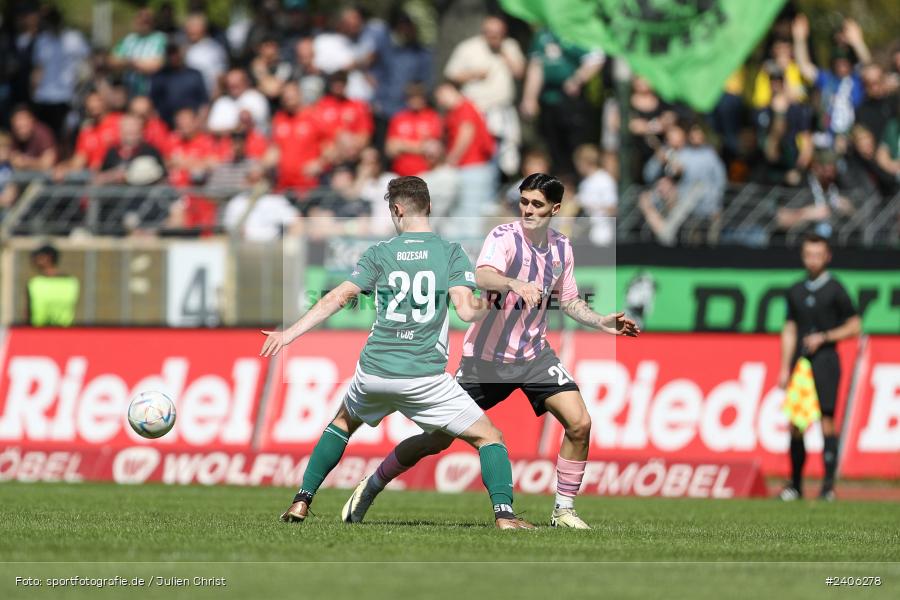 Willy-Sachs-Stadion, Schweinfurt, 27.04.2024, sport, action, BFV, Fussball, April 2024, 31. Spieltag, Regionalliga Bayern, AUB, FCS, TSV Aubstadt, 1. FC Schweinfurt 1905 - Bild-ID: 2406278