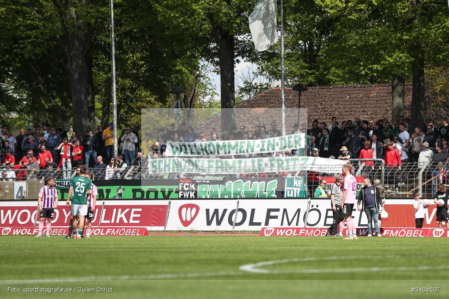 Willy-Sachs-Stadion, Schweinfurt, 27.04.2024, sport, action, BFV, Fussball, April 2024, 31. Spieltag, Regionalliga Bayern, AUB, FCS, TSV Aubstadt, 1. FC Schweinfurt 1905 - Bild-ID: 2406507