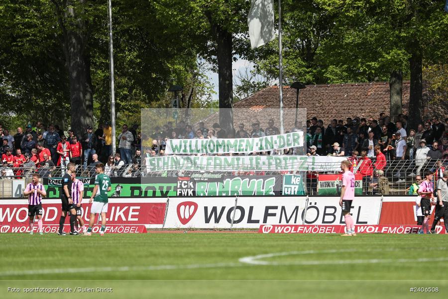 Willy-Sachs-Stadion, Schweinfurt, 27.04.2024, sport, action, BFV, Fussball, April 2024, 31. Spieltag, Regionalliga Bayern, AUB, FCS, TSV Aubstadt, 1. FC Schweinfurt 1905 - Bild-ID: 2406508