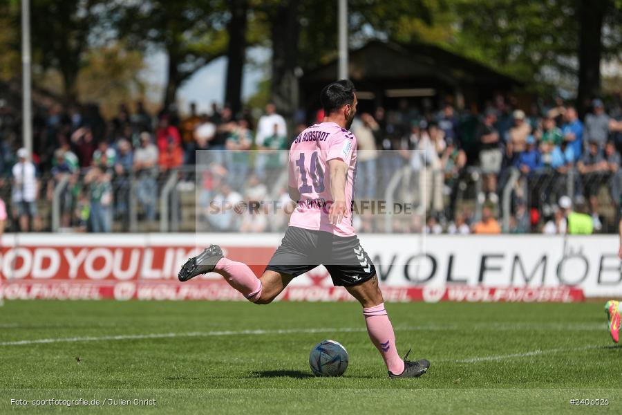 Willy-Sachs-Stadion, Schweinfurt, 27.04.2024, sport, action, BFV, Fussball, April 2024, 31. Spieltag, Regionalliga Bayern, AUB, FCS, TSV Aubstadt, 1. FC Schweinfurt 1905 - Bild-ID: 2406526