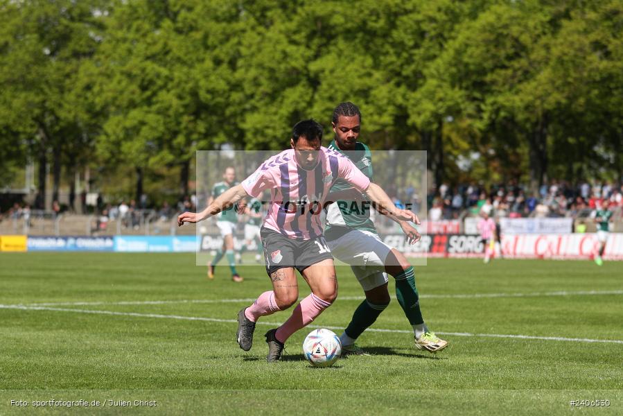 Willy-Sachs-Stadion, Schweinfurt, 27.04.2024, sport, action, BFV, Fussball, April 2024, 31. Spieltag, Regionalliga Bayern, AUB, FCS, TSV Aubstadt, 1. FC Schweinfurt 1905 - Bild-ID: 2406530