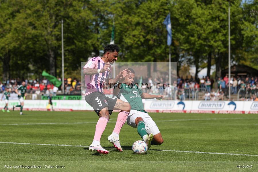 Willy-Sachs-Stadion, Schweinfurt, 27.04.2024, sport, action, BFV, Fussball, April 2024, 31. Spieltag, Regionalliga Bayern, AUB, FCS, TSV Aubstadt, 1. FC Schweinfurt 1905 - Bild-ID: 2406547