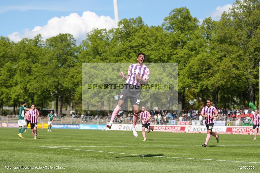 Willy-Sachs-Stadion, Schweinfurt, 27.04.2024, sport, action, BFV, Fussball, April 2024, 31. Spieltag, Regionalliga Bayern, AUB, FCS, TSV Aubstadt, 1. FC Schweinfurt 1905 - Bild-ID: 2406550