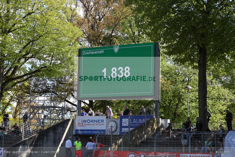 Willy-Sachs-Stadion, Schweinfurt, 27.04.2024, sport, action, BFV, Fussball, April 2024, 31. Spieltag, Regionalliga Bayern, AUB, FCS, TSV Aubstadt, 1. FC Schweinfurt 1905 - Bild-ID: 2406551