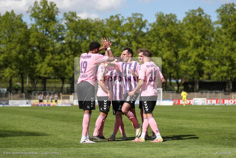 Willy-Sachs-Stadion, Schweinfurt, 27.04.2024, sport, action, BFV, Fussball, April 2024, 31. Spieltag, Regionalliga Bayern, AUB, FCS, TSV Aubstadt, 1. FC Schweinfurt 1905 - Bild-ID: 2406558