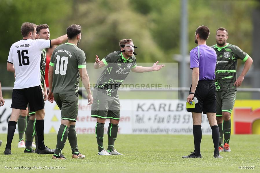 Sportgelände, Karlburg, 28.04.2024, sport, action, BFV, Fussball, April 2024, 27. Spieltag, Kreisliga Würzburg Gr. 2, TSV Neuhütten-Wiesthal, TSV Karlburg II - Bild-ID: 2406659