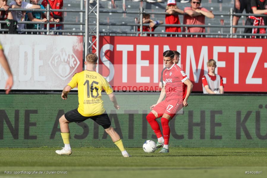 AKON Arena, Würzburg, 30.04.2024, sport, action, BFV, Fussball, April 2024, 32. Spieltag, Regionalliga Bayern, BAY, FWK, SpVgg Bayreuth, FC Würzburger Kickers - Bild-ID: 2406861