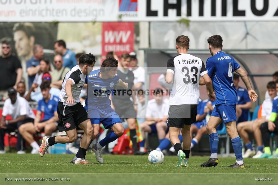 Sepp-Endres-Sportanlage, Würzburg, 01.05.2024, sport, action, BFV, Fussball, Mai 2024, 35. Spieltag, Bayernliga Nord, SCF, WFV, 1. SC Feucht, Würzburger FV 04 - Bild-ID: 2407756