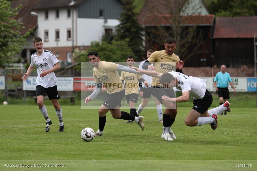 Sportgelände, Fellen, 05.05.2024, sport, action, BFV, Fussball, Mai 2024, 24. Spieltag, A-Klasse Würzburg Gr. 5, SVS, DJK, SV Schaippach, DJK Fellen - Bild-ID: 2408403