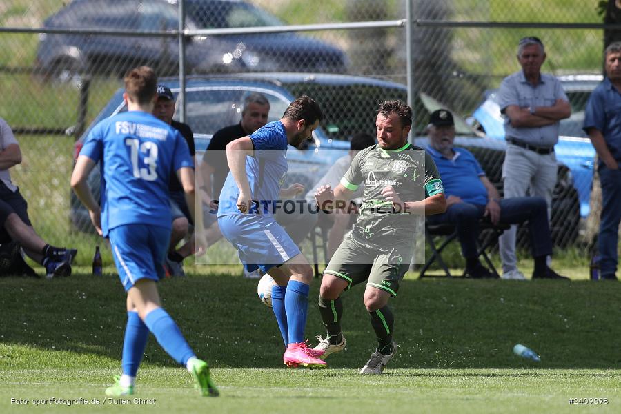 Sportgelände, Esselbach, 12.05.2024, sport, action, BFV, Fussball, Mai 2024, 27. Spieltag, Kreisliga Würzburg Gr. 2, TSV, FSV, TSV Neuhütten-Wiesthal, FSV Esselbach-Steinmark - Bild-ID: 2409098