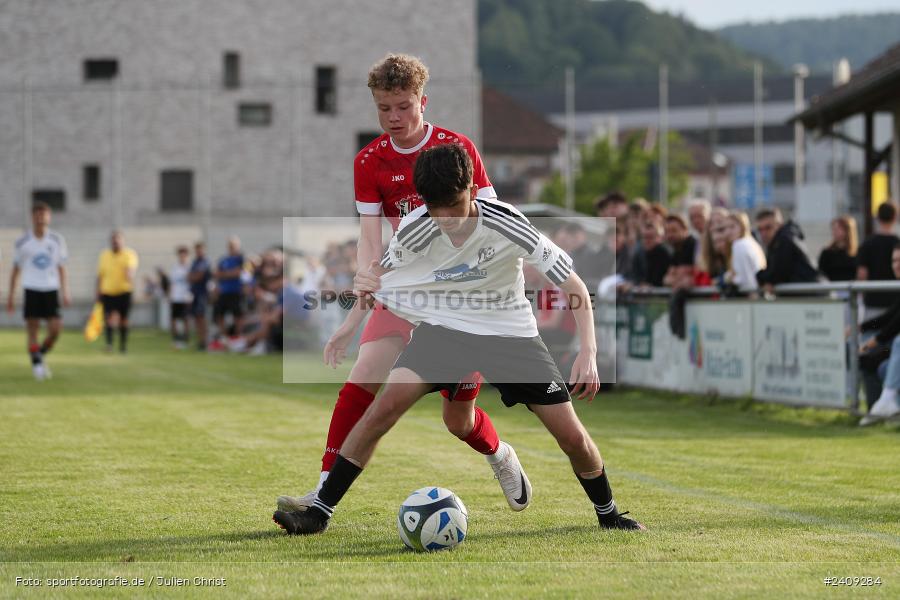 Sportgelände, Lohr am Main, 16.05.2024, sport, action, BFV, Fussball, Mai 2024, B-Junioren, Finale, U17 Landräte Pokal Main-Spessart, TUS, JFG, SG TuS Frammersbach, JFG Spessarttor - Bild-ID: 2409284