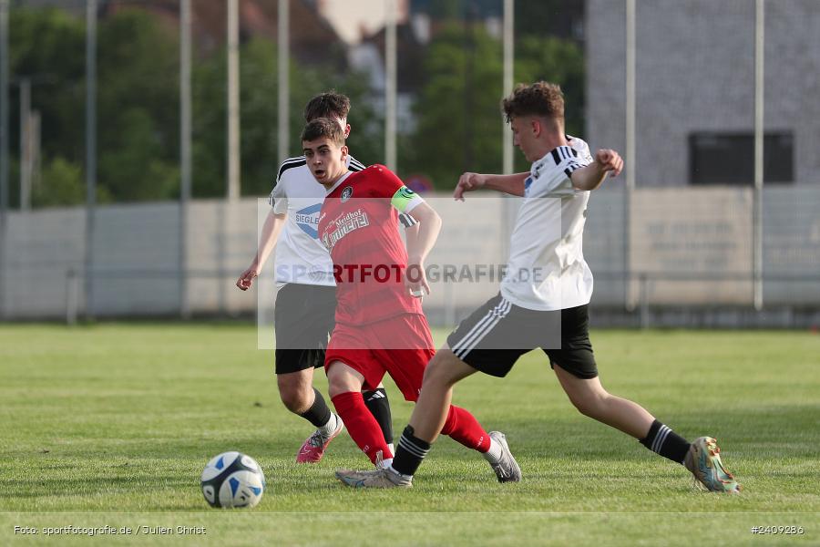 Sportgelände, Lohr am Main, 16.05.2024, sport, action, BFV, Fussball, Mai 2024, B-Junioren, Finale, U17 Landräte Pokal Main-Spessart, TUS, JFG, SG TuS Frammersbach, JFG Spessarttor - Bild-ID: 2409286 Sportgelände, Lohr am Main, 16.05.2024, sport, action, BFV, Fussball, Mai 2024, B-Junioren, Finale, U17 Landräte Pokal Main-Spessart, TUS, JFG, SG TuS Frammersbach, JFG Spessarttor - Bild-ID: 2409286