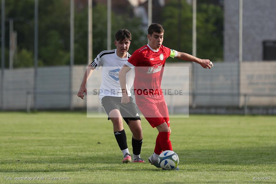 Sportgelände, Lohr am Main, 16.05.2024, sport, action, BFV, Fussball, Mai 2024, B-Junioren, Finale, U17 Landräte Pokal Main-Spessart, TUS, JFG, SG TuS Frammersbach, JFG Spessarttor - Bild-ID: 2409287 Sportgelände, Lohr am Main, 16.05.2024, sport, action, BFV, Fussball, Mai 2024, B-Junioren, Finale, U17 Landräte Pokal Main-Spessart, TUS, JFG, SG TuS Frammersbach, JFG Spessarttor - Bild-ID: 2409287