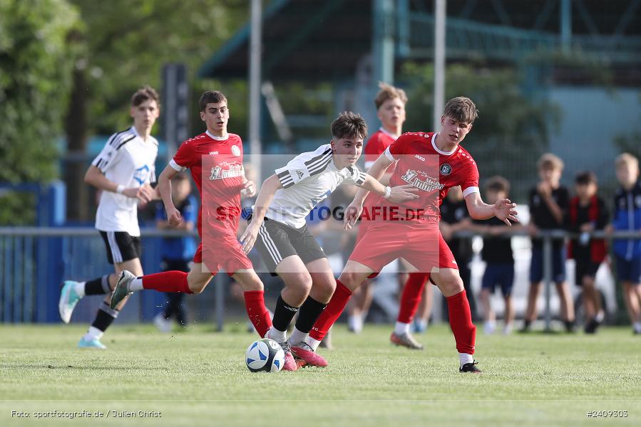 Sportgelände, Lohr am Main, 16.05.2024, sport, action, BFV, Fussball, Mai 2024, B-Junioren, Finale, U17 Landräte Pokal Main-Spessart, TUS, JFG, SG TuS Frammersbach, JFG Spessarttor - Bild-ID: 2409303