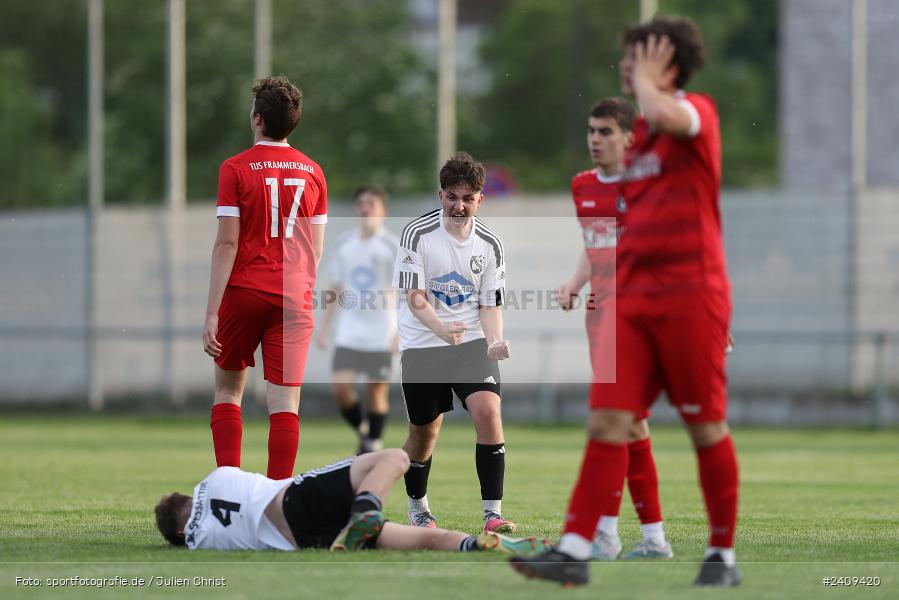 Sportgelände, Lohr am Main, 16.05.2024, sport, action, BFV, Fussball, Mai 2024, B-Junioren, Finale, U17 Landräte Pokal Main-Spessart, TUS, JFG, SG TuS Frammersbach, JFG Spessarttor - Bild-ID: 2409420 Sportgelände, Lohr am Main, 16.05.2024, sport, action, BFV, Fussball, Mai 2024, B-Junioren, Finale, U17 Landräte Pokal Main-Spessart, TUS, JFG, SG TuS Frammersbach, JFG Spessarttor - Bild-ID: 2409420