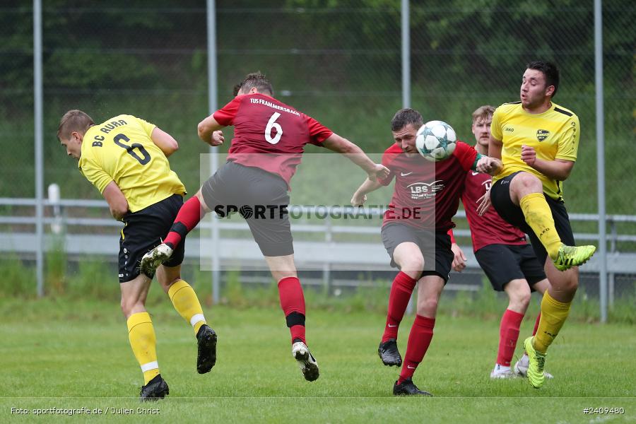 Sportgelände, Aura im Sinngrund, 17.05.2024, sport, action, BFV, Fussball, Mai 2024, Kreisklasse Würzburg Gr. 3, TUS, BCA, TuS Frammersbach II, BSC Aura - Bild-ID: 2409480
