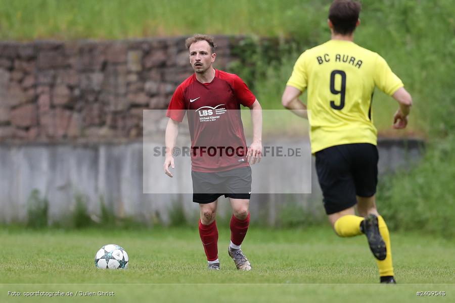 Sportgelände, Aura im Sinngrund, 17.05.2024, sport, action, BFV, Fussball, Mai 2024, Kreisklasse Würzburg Gr. 3, TUS, BCA, TuS Frammersbach II, BSC Aura - Bild-ID: 2409543