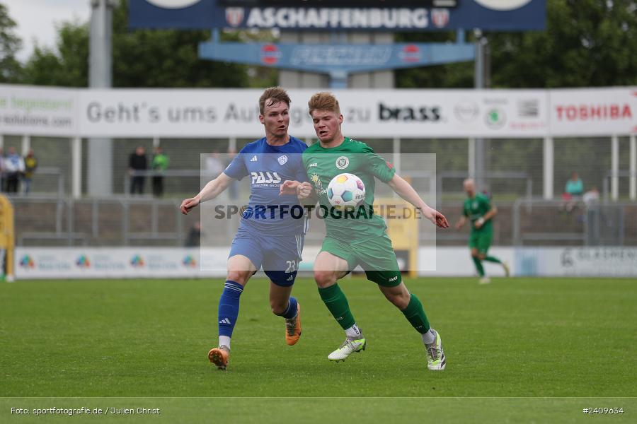 Stadion am Schönbusch, Aschaffenburg, 18.05.2024, sport, action, BFV, Fussball, Mai 2024, 34. Spieltag, Regionalliga Bayern, SVA, ANS, SpVgg Ansbach, SV Viktoria Aschaffenburg - Bild-ID: 2409634