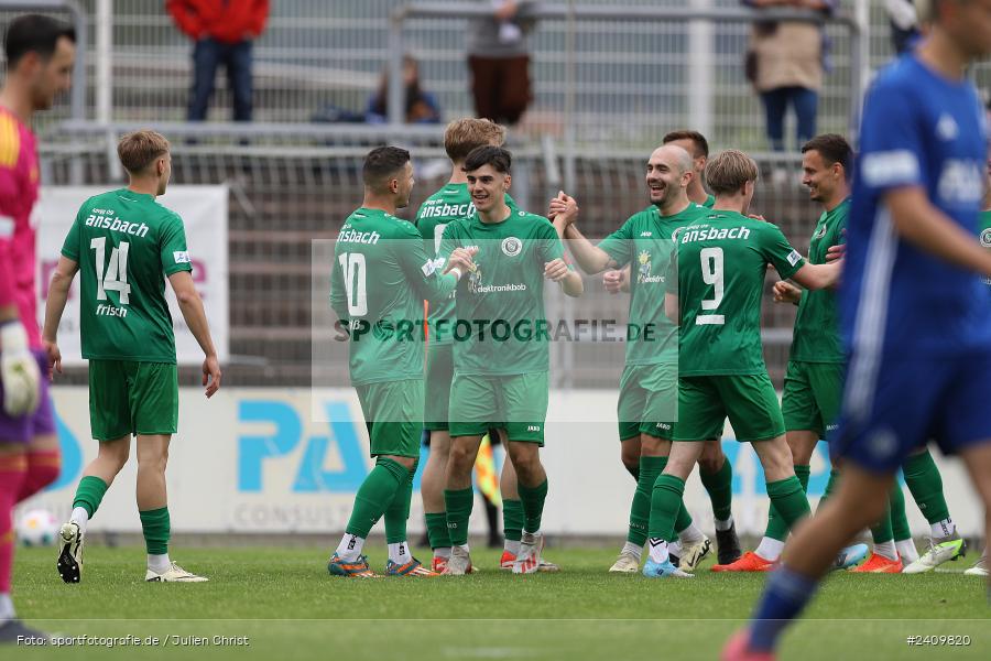 Stadion am Schönbusch, Aschaffenburg, 18.05.2024, sport, action, BFV, Fussball, Mai 2024, 34. Spieltag, Regionalliga Bayern, SVA, ANS, SpVgg Ansbach, SV Viktoria Aschaffenburg - Bild-ID: 2409820