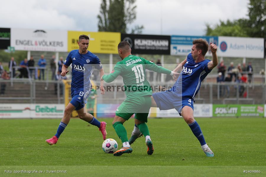 Stadion am Schönbusch, Aschaffenburg, 18.05.2024, sport, action, BFV, Fussball, Mai 2024, 34. Spieltag, Regionalliga Bayern, SVA, ANS, SpVgg Ansbach, SV Viktoria Aschaffenburg - Bild-ID: 2409886