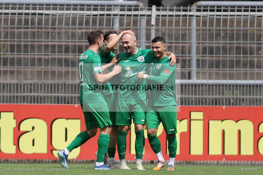Stadion am Schönbusch, Aschaffenburg, 18.05.2024, sport, action, BFV, Fussball, Mai 2024, 34. Spieltag, Regionalliga Bayern, SVA, ANS, SpVgg Ansbach, SV Viktoria Aschaffenburg - Bild-ID: 2410005
