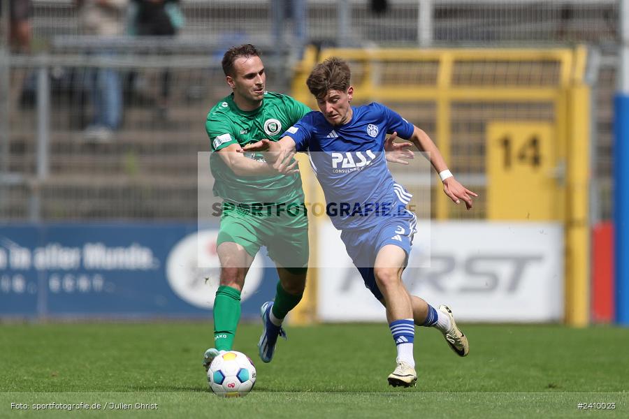 Stadion am Schönbusch, Aschaffenburg, 18.05.2024, sport, action, BFV, Fussball, Mai 2024, 34. Spieltag, Regionalliga Bayern, SVA, ANS, SpVgg Ansbach, SV Viktoria Aschaffenburg - Bild-ID: 2410023