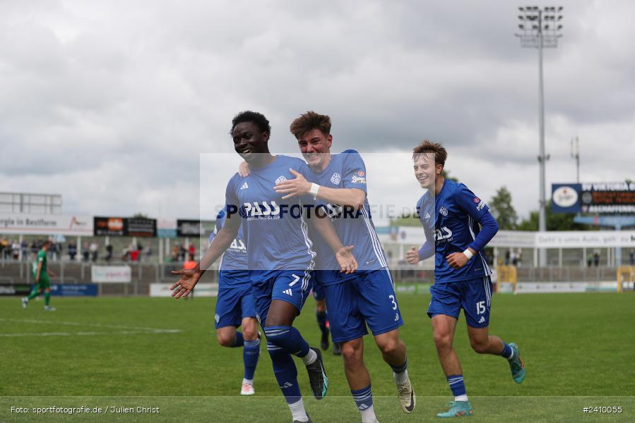 Stadion am Schönbusch, Aschaffenburg, 18.05.2024, sport, action, BFV, Fussball, Mai 2024, 34. Spieltag, Regionalliga Bayern, SVA, ANS, SpVgg Ansbach, SV Viktoria Aschaffenburg - Bild-ID: 2410055