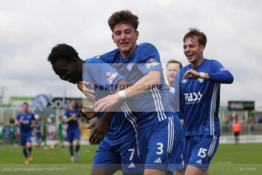 Stadion am Schönbusch, Aschaffenburg, 18.05.2024, sport, action, BFV, Fussball, Mai 2024, 34. Spieltag, Regionalliga Bayern, SVA, ANS, SpVgg Ansbach, SV Viktoria Aschaffenburg - Bild-ID: 2410058