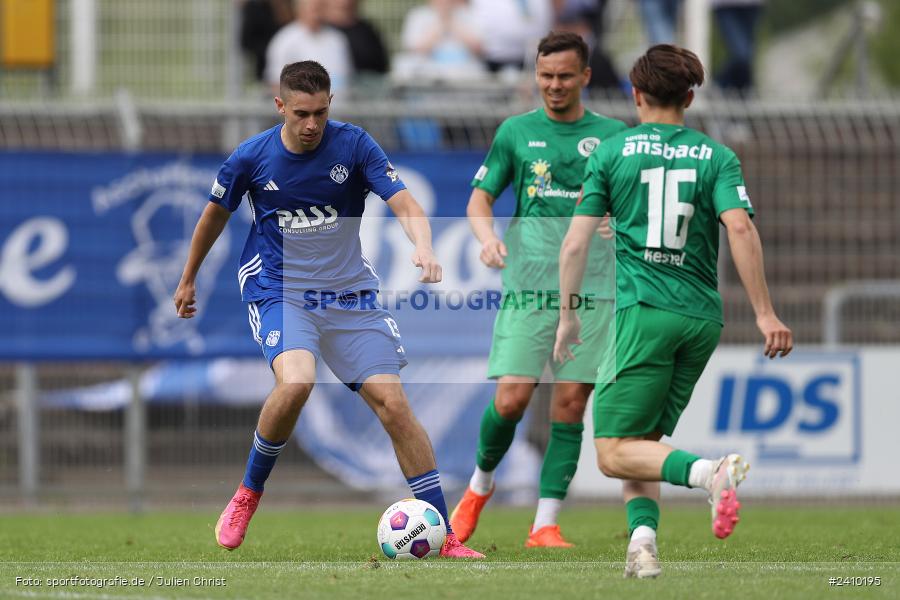 Stadion am Schönbusch, Aschaffenburg, 18.05.2024, sport, action, BFV, Fussball, Mai 2024, 34. Spieltag, Regionalliga Bayern, SVA, ANS, SpVgg Ansbach, SV Viktoria Aschaffenburg - Bild-ID: 2410195 Stadion am Schönbusch, Aschaffenburg, 18.05.2024, sport, action, BFV, Fussball, Mai 2024, 34. Spieltag, Regionalliga Bayern, SVA, ANS, SpVgg Ansbach, SV Viktoria Aschaffenburg - Bild-ID: 2410195