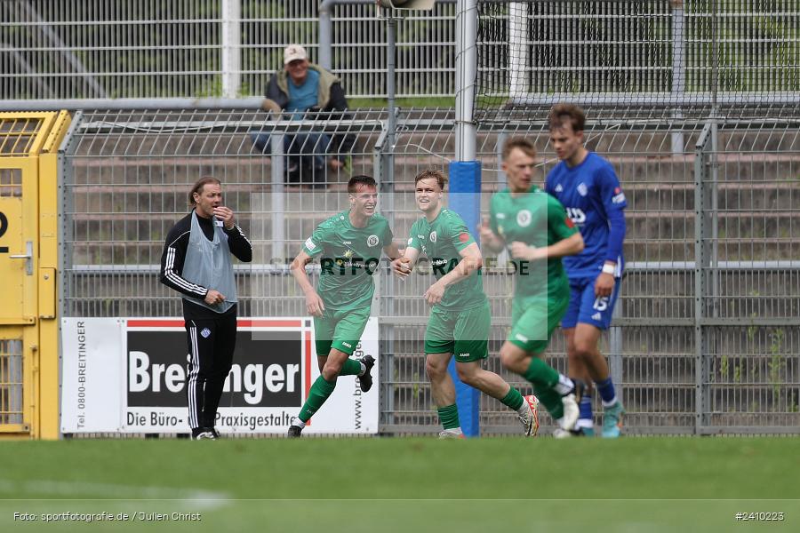 Stadion am Schönbusch, Aschaffenburg, 18.05.2024, sport, action, BFV, Fussball, Mai 2024, 34. Spieltag, Regionalliga Bayern, SVA, ANS, SpVgg Ansbach, SV Viktoria Aschaffenburg - Bild-ID: 2410223