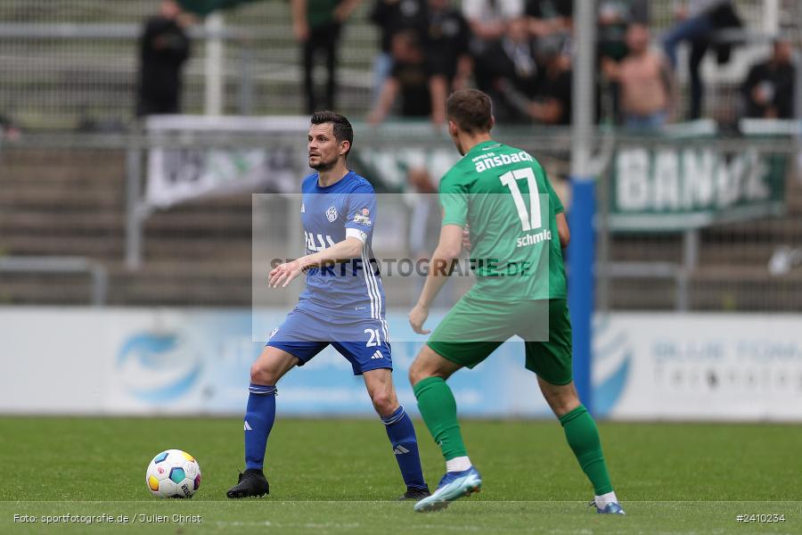 Stadion am Schönbusch, Aschaffenburg, 18.05.2024, sport, action, BFV, Fussball, Mai 2024, 34. Spieltag, Regionalliga Bayern, SVA, ANS, SpVgg Ansbach, SV Viktoria Aschaffenburg - Bild-ID: 2410234