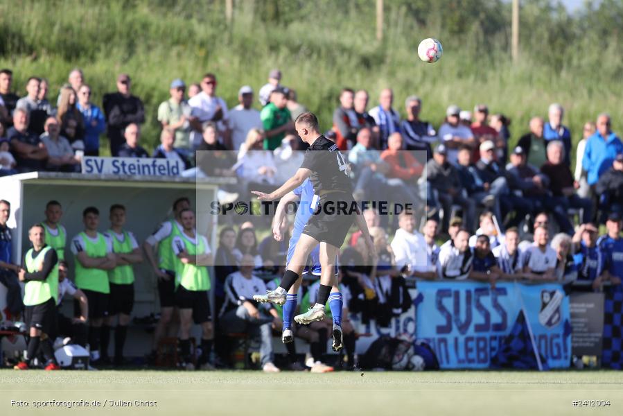 Sportgelände, Steinfeld, 28.05.2024, sport, action, BFV, Fussball, Relegation, Relegation Kreisliga Würzburg 4, TSV, SVS, TSV Duttenbrunn, SV Sendelbach-Steinbach - Bild-ID: 2412004