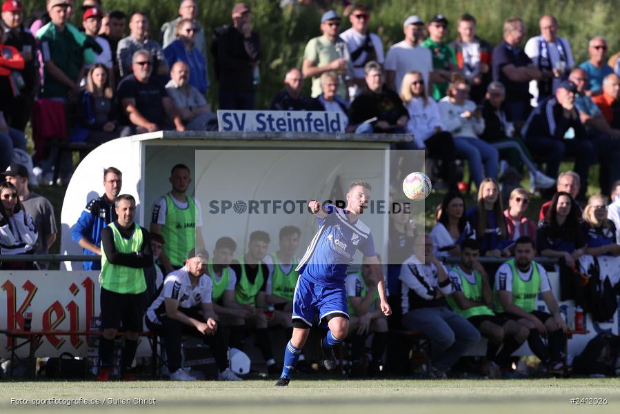 Sportgelände, Steinfeld, 28.05.2024, sport, action, BFV, Fussball, Relegation, Relegation Kreisliga Würzburg 4, TSV, SVS, TSV Duttenbrunn, SV Sendelbach-Steinbach - Bild-ID: 2412026