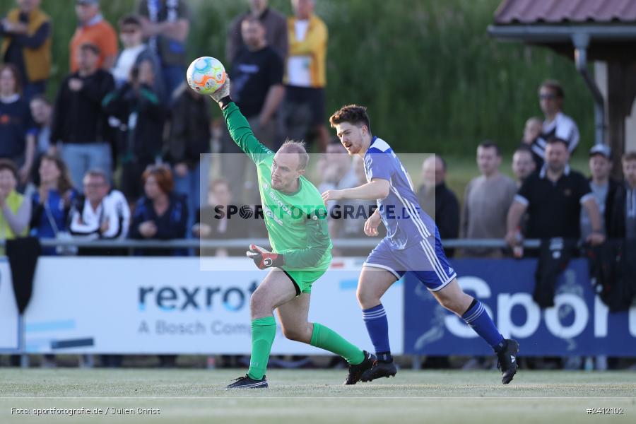 Sportgelände, Steinfeld, 28.05.2024, sport, action, BFV, Fussball, Relegation, Relegation Kreisliga Würzburg 4, TSV, SVS, TSV Duttenbrunn, SV Sendelbach-Steinbach - Bild-ID: 2412102